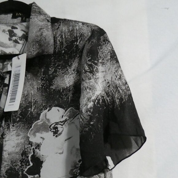LAVENA FASHION | small | Sheer Button-Up Floral Front Long Shirt Dress | NWT - Picture 5 of 16